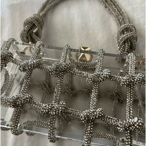 Clear Acrylic Rhinestone Purse
